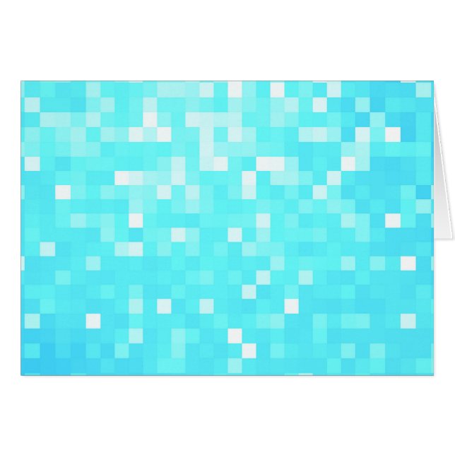 Gnistra för turkos-pixel hälsningskort (Framsidan Horizontal)