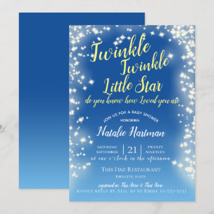 Gnistra för Twinkle Little Star Chalkboard Inbjudningar