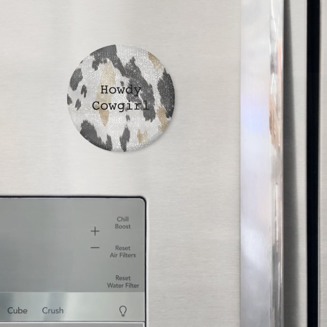 Gnistra för utskrift av svarta vita Guld-häftdjur Magnet (In Situ (Fridge))