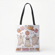 Gnistra Funny Ghouls Halloween Tote Bag