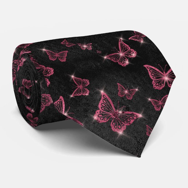 Gnistra Glam Burgundy Butterflies Slips (Rullad)