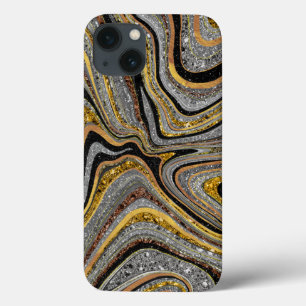 Gnistra Glam Glitter gilimarble art grått guld Ca