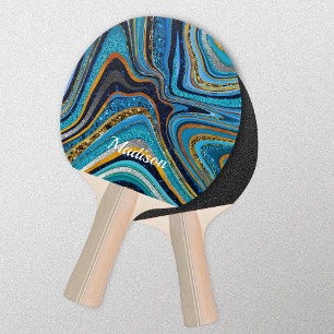 Gnistra Glitter giglila marmor art blue Pingisracket