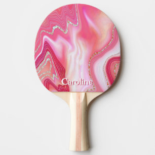 Gnistra Glitter gigly Marble Art Rosa Silver Pingisracket