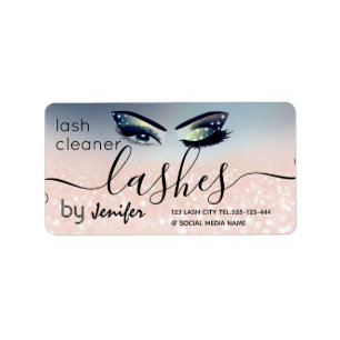 Gnistra glitter makeup ögon lash cleaner adressetikett