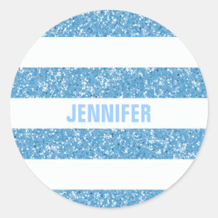 Gnistra Glitter Titta på Rand Stickers Runt Klistermärke