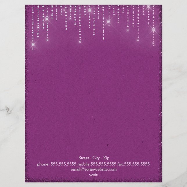 Gnistra- & glitterbrevhuvud brevhuvud (Framsida)