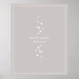 Gnistra Gnistra Little Star Silver Grått Starlight Poster