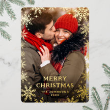 Gnistra God jul PHOTO Hälsning Guld