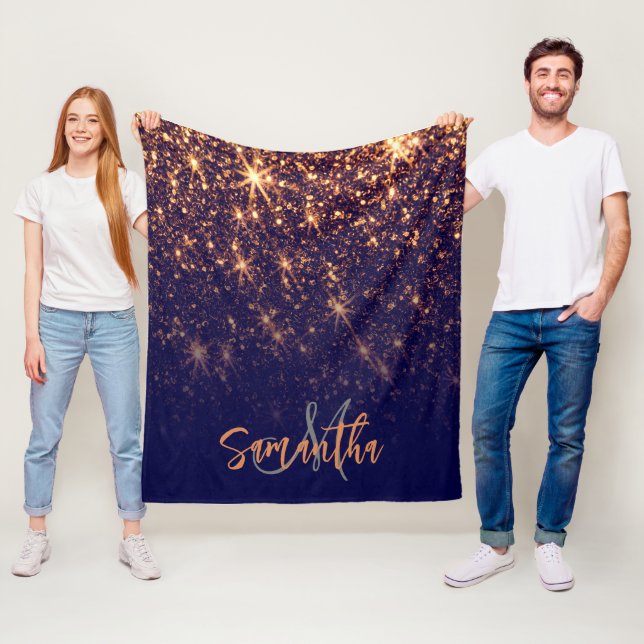 Gnistra Golden Glitter Fleecefilt (På plats)