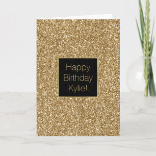 Gnistra Guld Glitter Kort