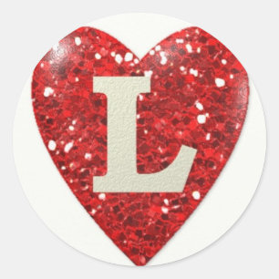 Gnistra Heart Red L Runt Klistermärke