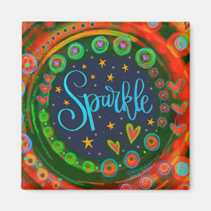 Gnistra Hearts Söt Funny färgstark inspiritivitet Magnet