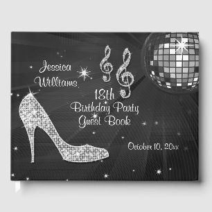 Gnistra Heels Black Disco Boll Birthday Gästböcker