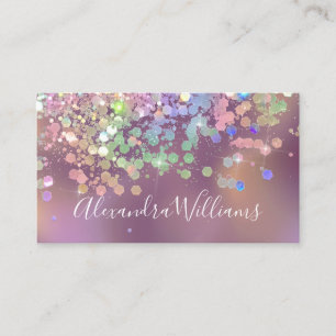 Gnistra Holographic Glitter Elegant Makeup Artist Visitkort