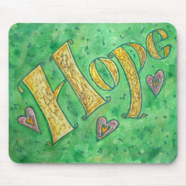 Gnistra Hope Ord Art Anpassad design Mousepad Musmatta (Framsidan)