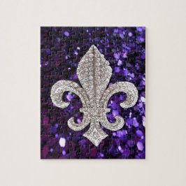 Gnistra jewel Fleur De Lis Sequins Lila Pussel
