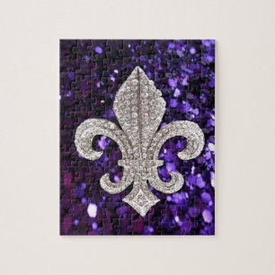 Gnistra jewel Fleur De Lis Sequins Lila Pussel