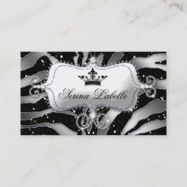 Gnistra Jewelry Zebra Krona Black Visitkort