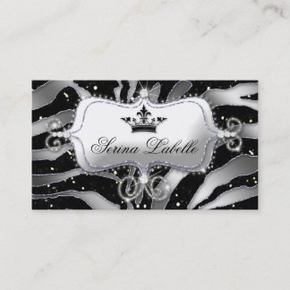 Gnistra Jewelry Zebra Krona Black  Visitkort
