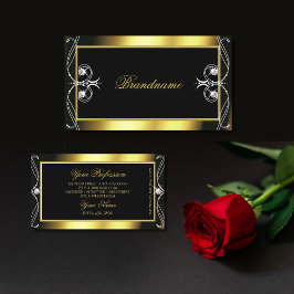 Gnistra judar i lyxornate Black Guld Glamous Visitkort