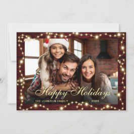 Gnistra Ljus Rustic PHOTO Hälsning Julkort