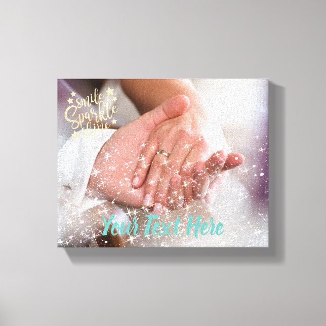 Gnistra Ljuseffekt - överlägg Glitter fotoarbetsyt Canvastryck (Framsida)