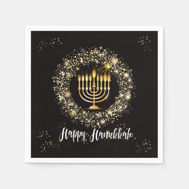 Gnistra Menorah Hanukkah Pappersservett (Framsidan)