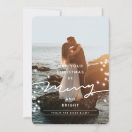 Gnistra Merry och Bright jul Photo Julkort