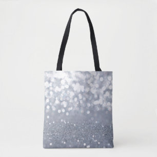 Gnistra och glänsande silver glitter abstrakt tygkasse