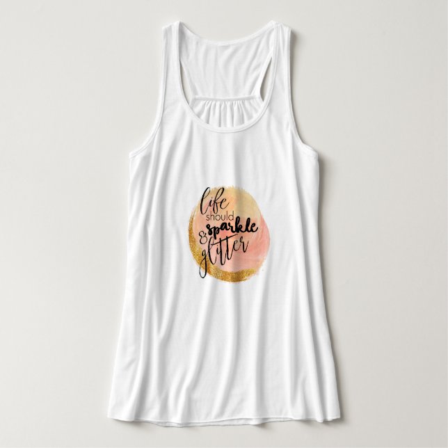 Gnistra och Glitter Tank Linne Med Racerback (Design framsida)