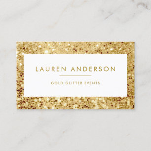 Gnistra och Shine Large Guld Glitter Beauty Salon Visitkort