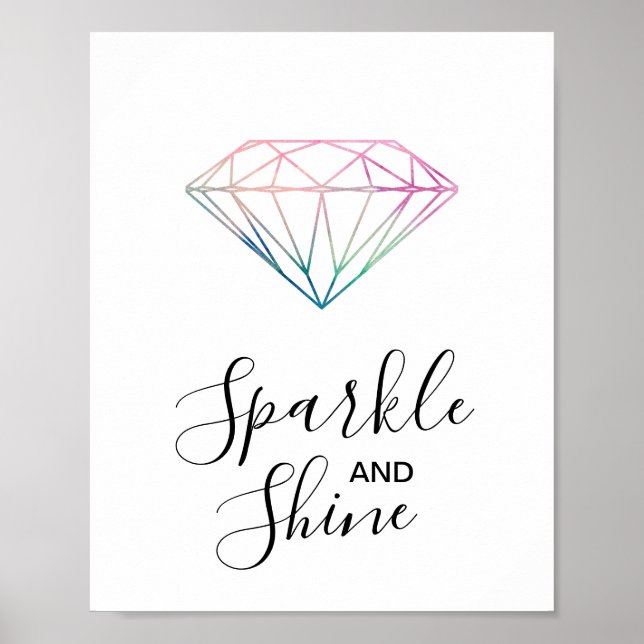 Gnistra- och Shine Watercolor Diamond Art Poster (Framsidan)