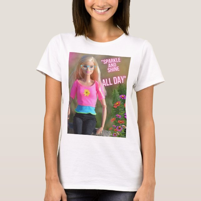 gnistra och skina hela dagen t shirt (Framsida)