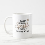 Gnistra offert för konditoriost kaffemugg<br><div class="desc">Tillsätt lite gnistra till ditt dagliga kaffe med det här charmerande mugg för konditorichefer! Med citatet "Det tar mycket gnistra att vara en konditoriost" är det perfekten för bagare, kulinariskt älskare och dessertentusiaster. Underbar som en födelsedagspresent, tack- eller daglig behandling. Perfekt för: Professionell- och hembakare Baking studenter eller Lärare Coffee...</div>