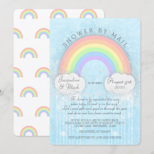 Gnistra Pastel Rainbow Shower by Mail Call Inbjudningar
