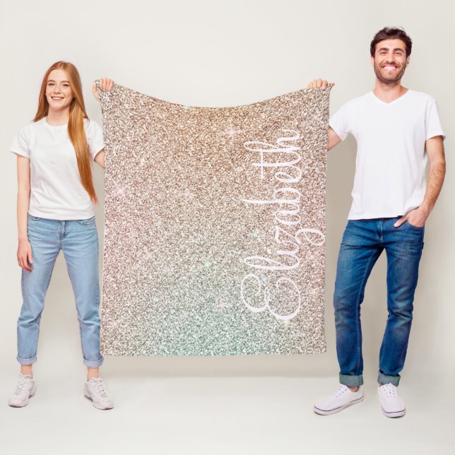 Gnistra! Personlig Ro Glitter Fleecefilt (På plats)