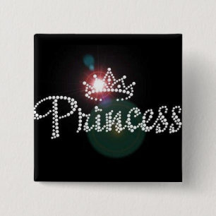 Gnistra Princess Krona Birthday, Anpassningsbar Knapp