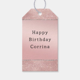 Gnistra Ro Glam Brown Glitter Presentetikett