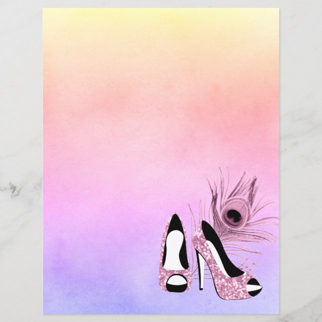 Gnistra Rosa Pumps Finare-skrapbok Papper (Framsida)