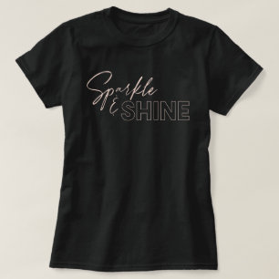 Gnistra & Shine Snyggt Rosa Typografiskt svart, sv T Shirt