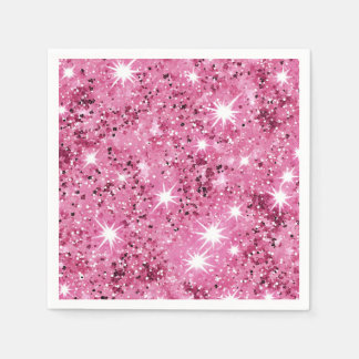 Gnistra Shock rosa Stars Glitter Pappersservett