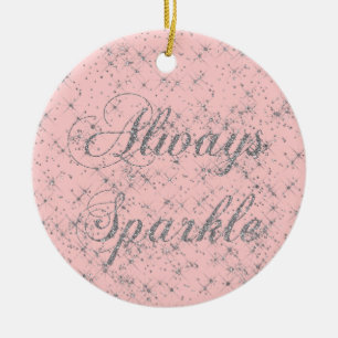 Gnistra Silver Glitter Julgransprydnad Keramik