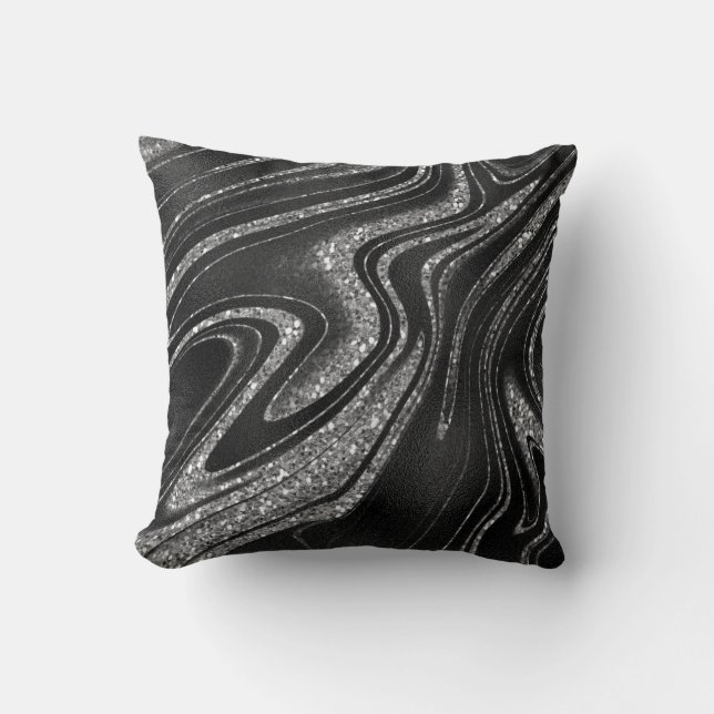 Gnistra Silver Glitter Kudde (Framsida)
