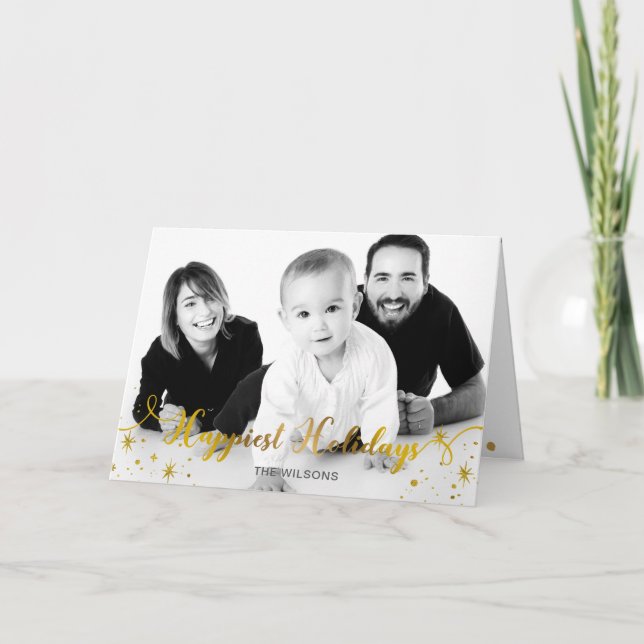 Gnistra-skript - snabbaste fotnoten Helgdag Guld Helgkort (Framsida)