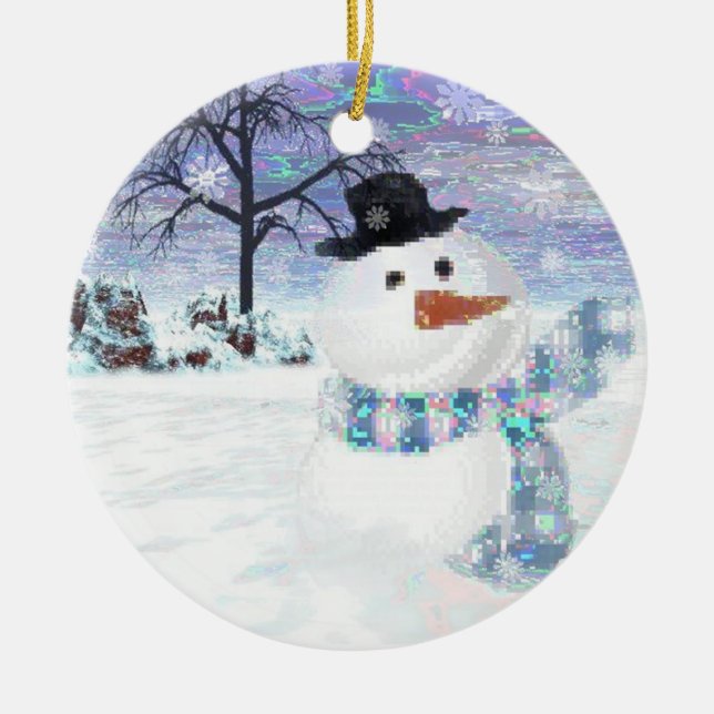Gnistra Snögubbe Keepsakes Ornament (Framsidan)