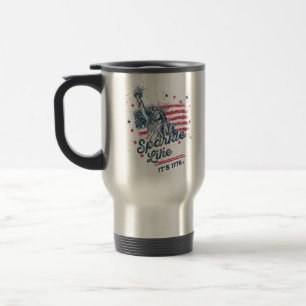Gnistra som 1776, patriotisk design, amerikansk resemugg