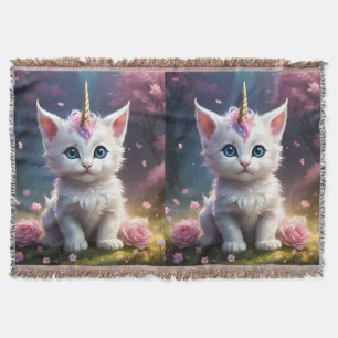 "Gnistra Tassar: The Enchanting Unicorn Kitten" Filt
