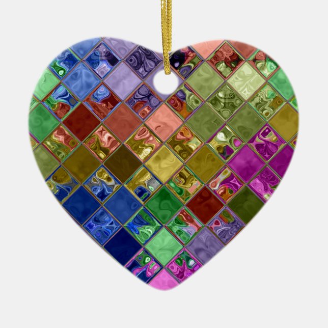 Gnistra Tiles Mosaic Art Julgransprydnad Keramik (Framsidan)