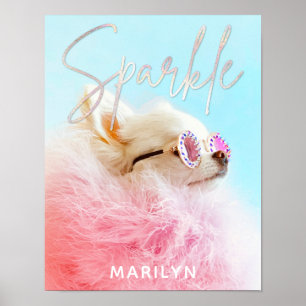 Gnistra Tiny Chi   Hund älskare Personlig Glam Poster